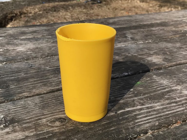 Yellow Tupperware Cup (year unknown): Non-detect for Lead, Mercury, Cadmium and Arsenic.