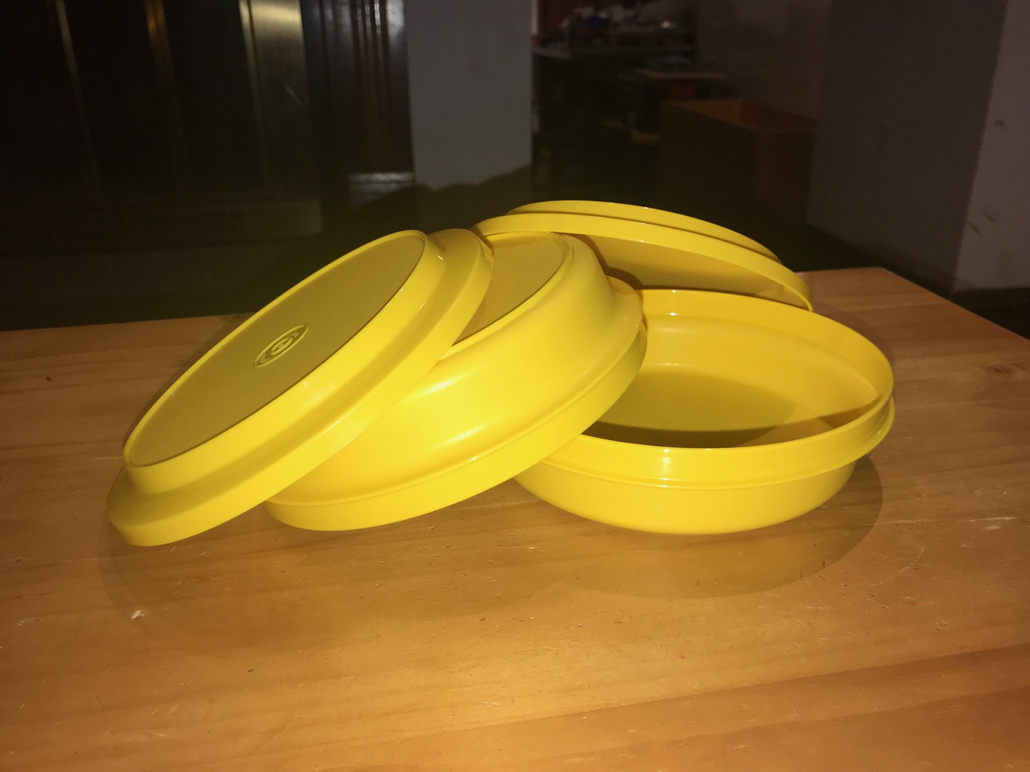 Tupperware sieve -- cute!, If it's mustard yellow, it must …