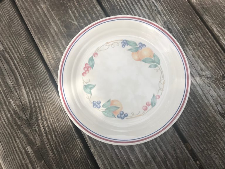 c. 1980-1990 Corelle Fruit Pattern Plate: 14,900 ppm Lead & 327 ppm Cadmium (90 ppm Pb is unsafe)