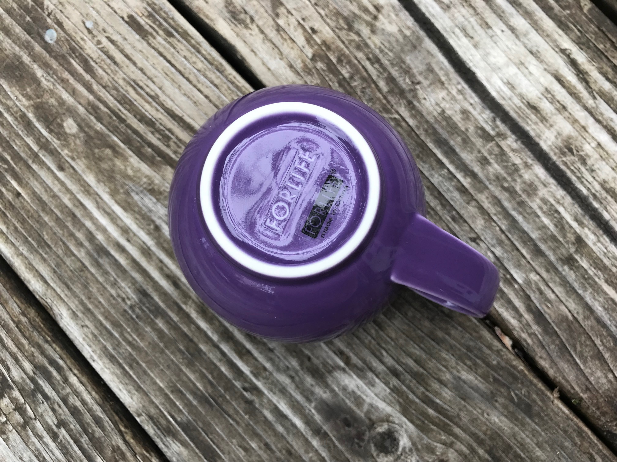 One of my most disappointing finds recently, 2019 ForLife purple "lead-free" mug: 541 ppm Lead