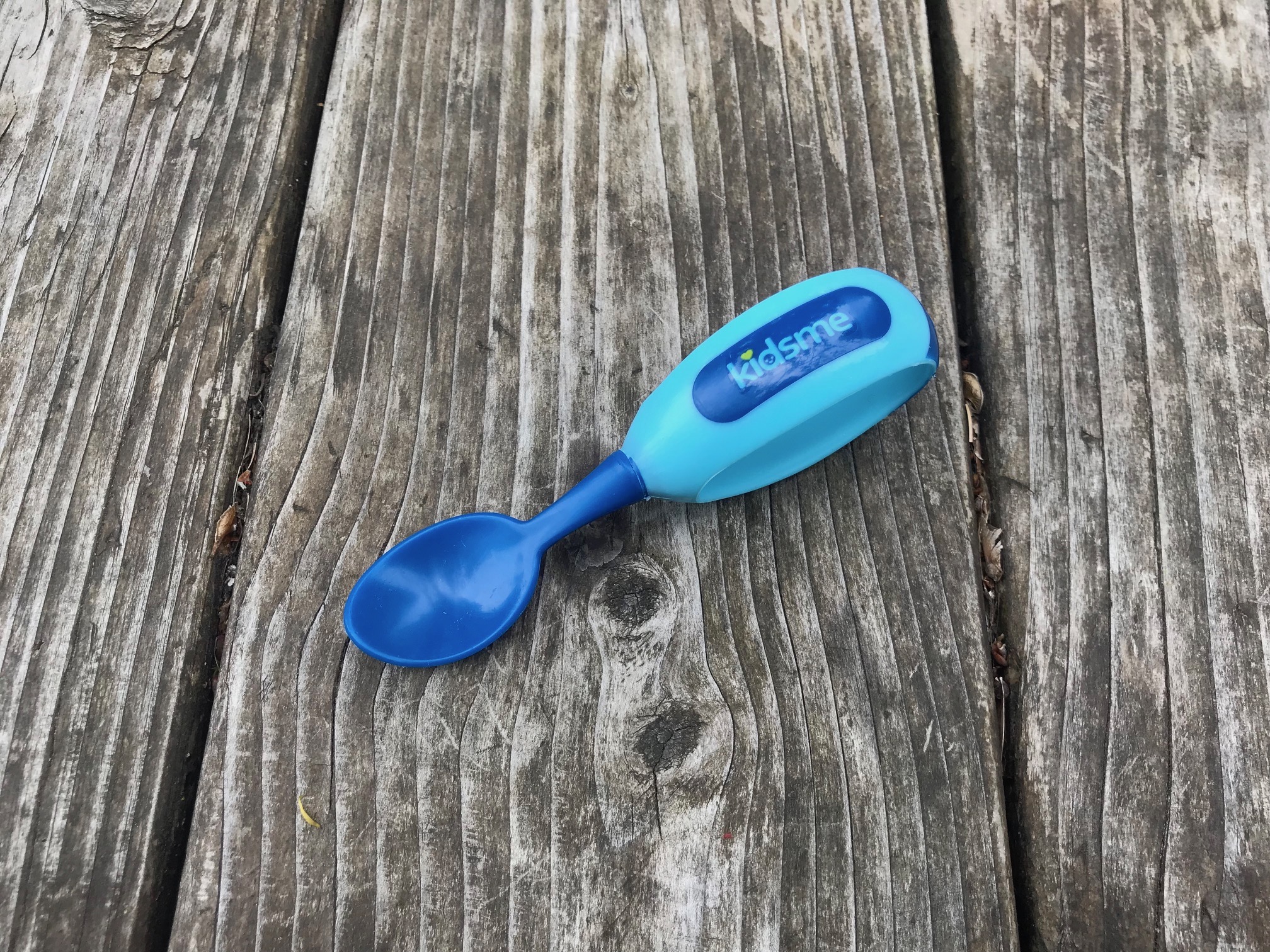 Kidsme My Turn Spoon Trainer Aqua, Blue. Non-detect for Lead, Cadmium, Mercury, Antimony and Arsenic.