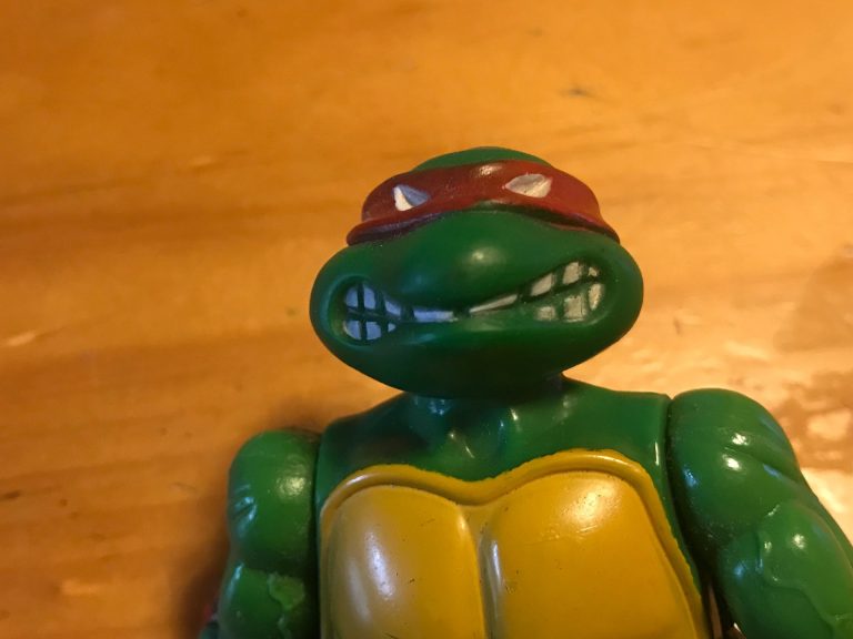 1988 Mirage Studios Playmates Toys (Made in Macao) Teenage Mutant Ninja Turtle Raphael Figurine: Lead Free