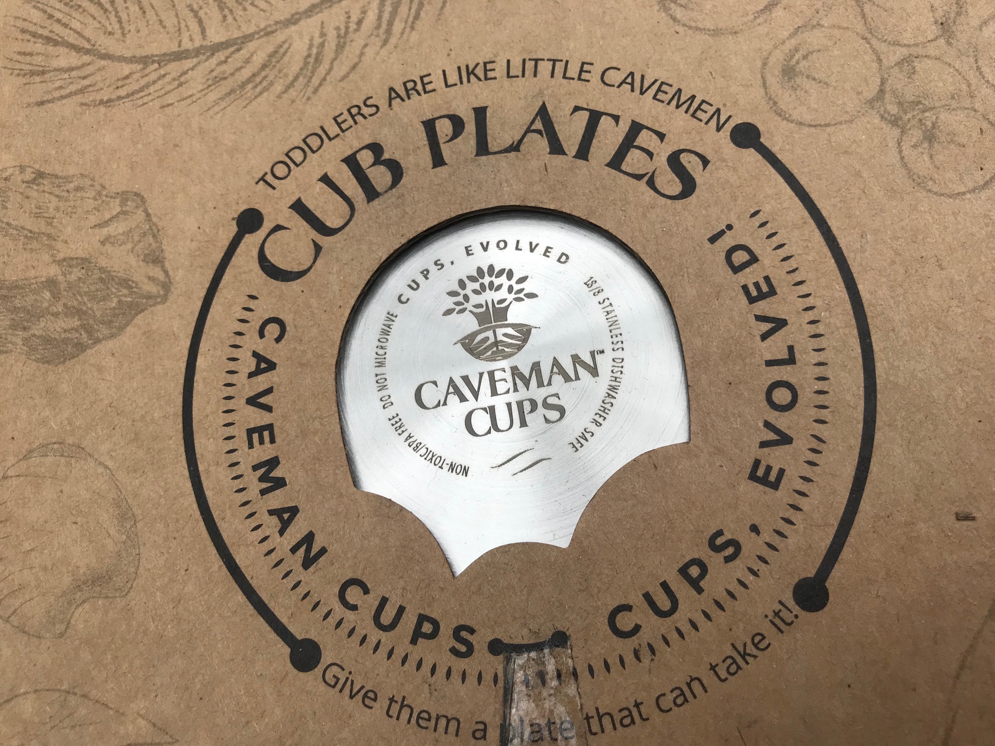 Caveman Cups "Extreme Use" Stainless Steel Cub Plates: #Safe! Non-detect for Lead, Cadmium, Mercury & Arsenic.