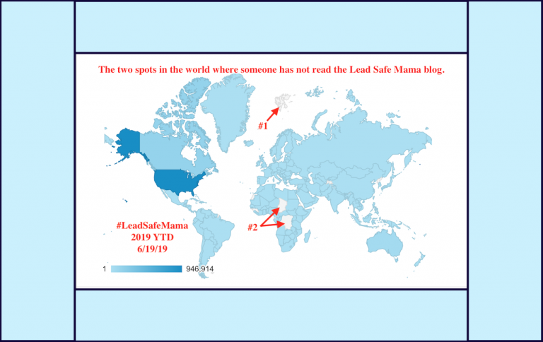 #LeadSafeMama Year To Date Stats: 1,906,321 page-views by 1,170,342 readers in 213 “countries” so far this year!