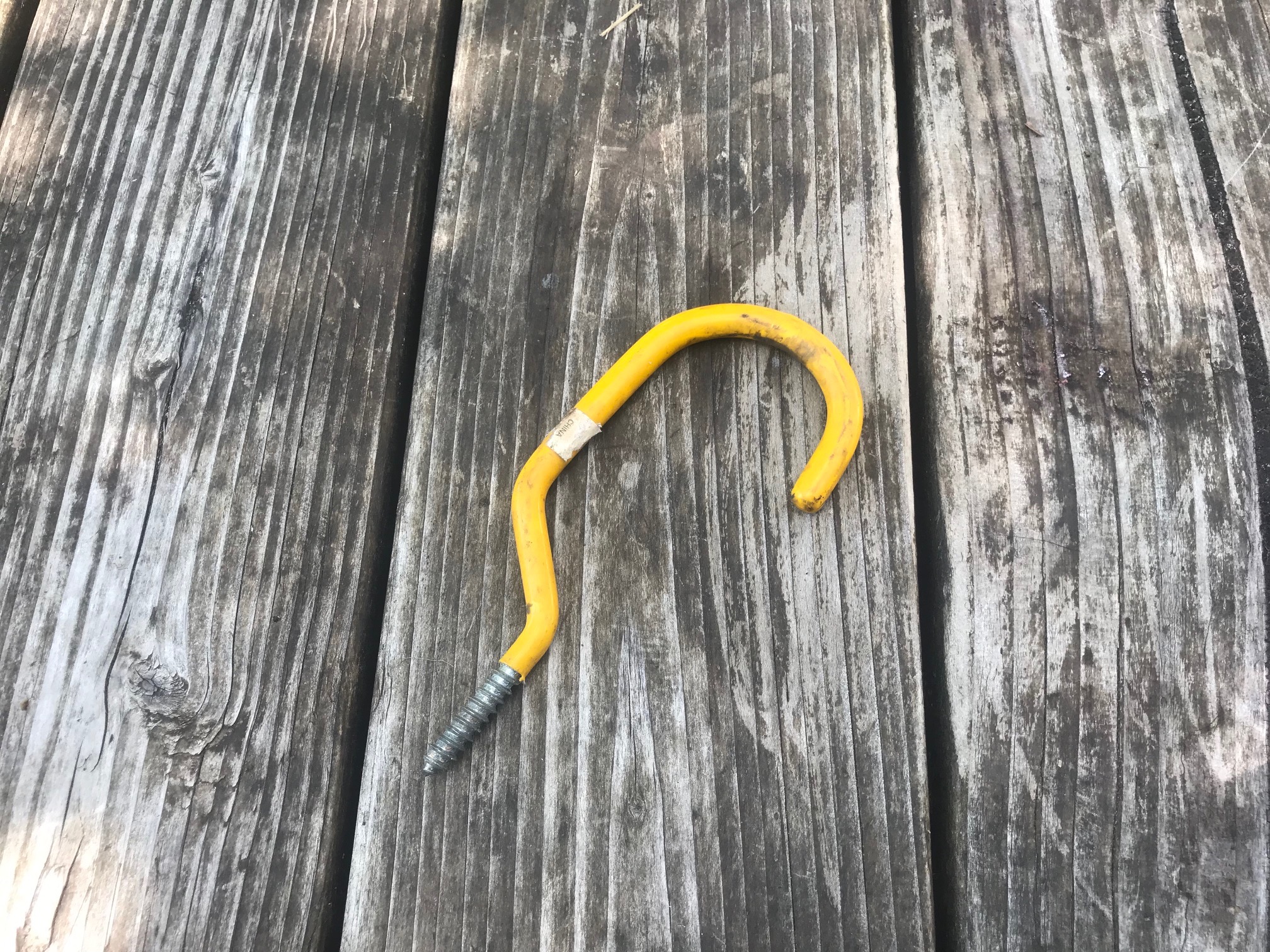 Yellow Vinyl Coated Garage Bike Storage Hook (c. 2002, Home Depot): 4,440 ppm Lead [90 is unsafe in kids items.]