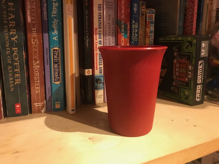 Vintage Tupperware Cup. Year Made Unknown. Unlike other colors it is negative for Lead, Mercury, Cadmium & Arsenic.