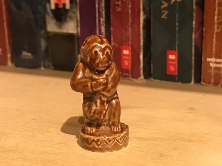 Wade Collectable Brown Miniature Monkey Figurine, Made In England: 33 ppm Lead (safe by all standards)