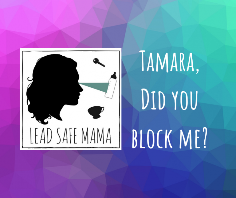 Tamara, did you block me?