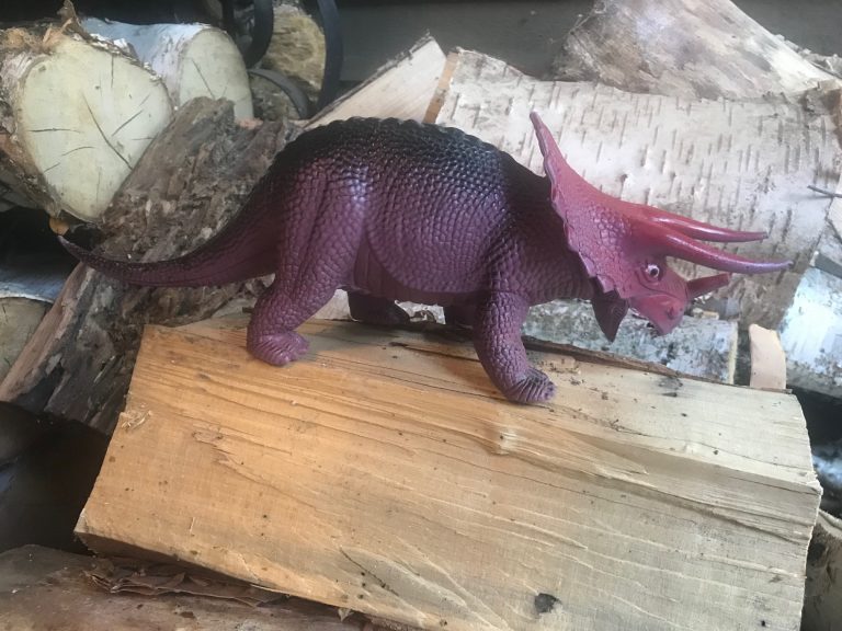 Another reason to avoid vintage toys — toy triceratops: 6,298 ppm Lead. This would be illegal if made today.