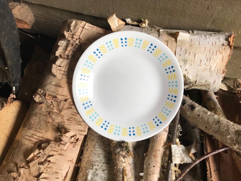 Brand-new (2019 Open Stock at Fred Meyer) Corelle Key West Dish: 141 ppm Cadmium (75 is illegal in Denmark)