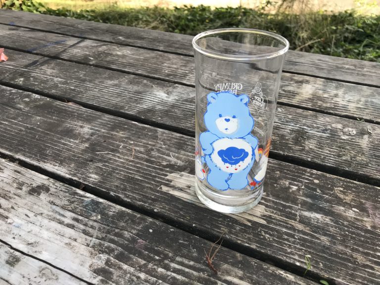 1983 Pizza Hut Care Bear “Grumpy Bear” glass: 122,900 ppm Lead when tested with an XRF instrument (90 ppm is unsafe — did you have these?)