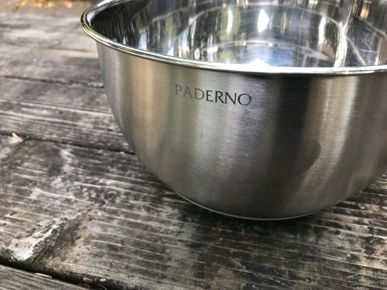 Things From Canada – Paderno stainless bowl with silicone base: Lead-Free, Cadmium-Free + safe by all standards.