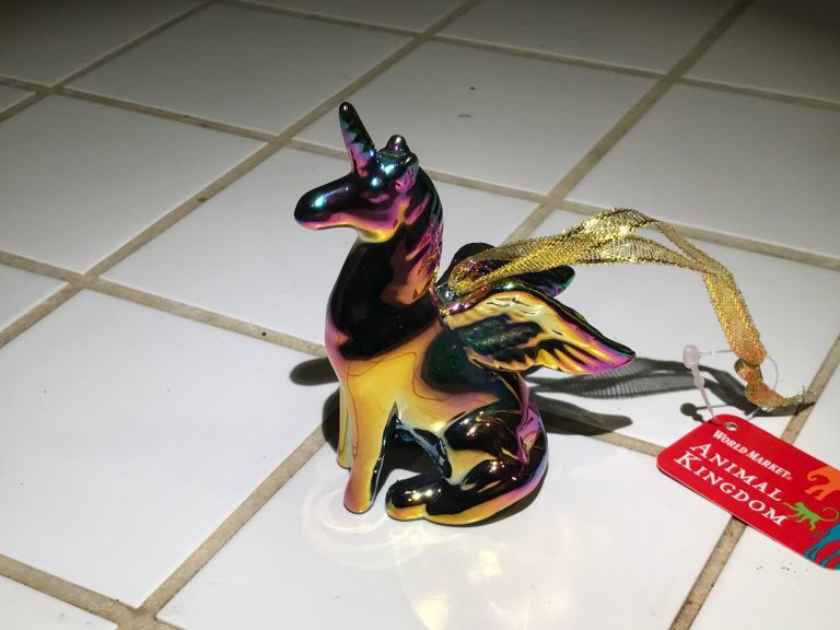 Cost Plus/ World Market iridescent ceramic alicorn Christmas ornament: Only 69 ppm Lead (under 90 is safe for kids)