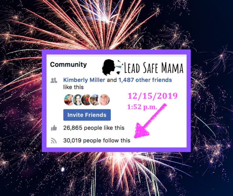 Today (12/15/19) #LeadSafeMama passed 30,000 followers on Facebook & the site passed 4,600,000 all-time views. Thank YOU!