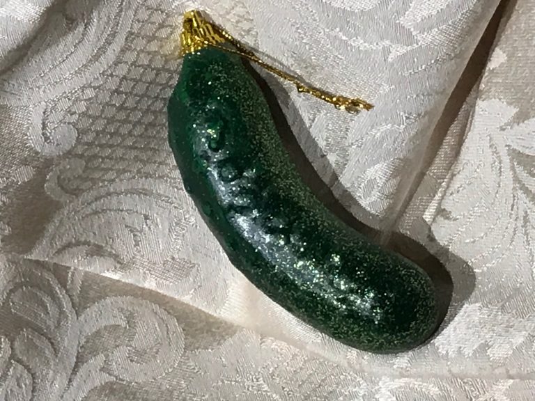 Greenbrier International “Christmas Pickle” (Dollar Tree store; Made in China ): 45 ppm Lead (safe by all standards)