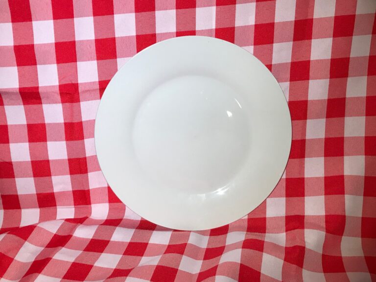 Dollar Store Royal Norfolk White Ceramic Plate by Greenbrier International: 30 ppm Lead. Safe by all standards.