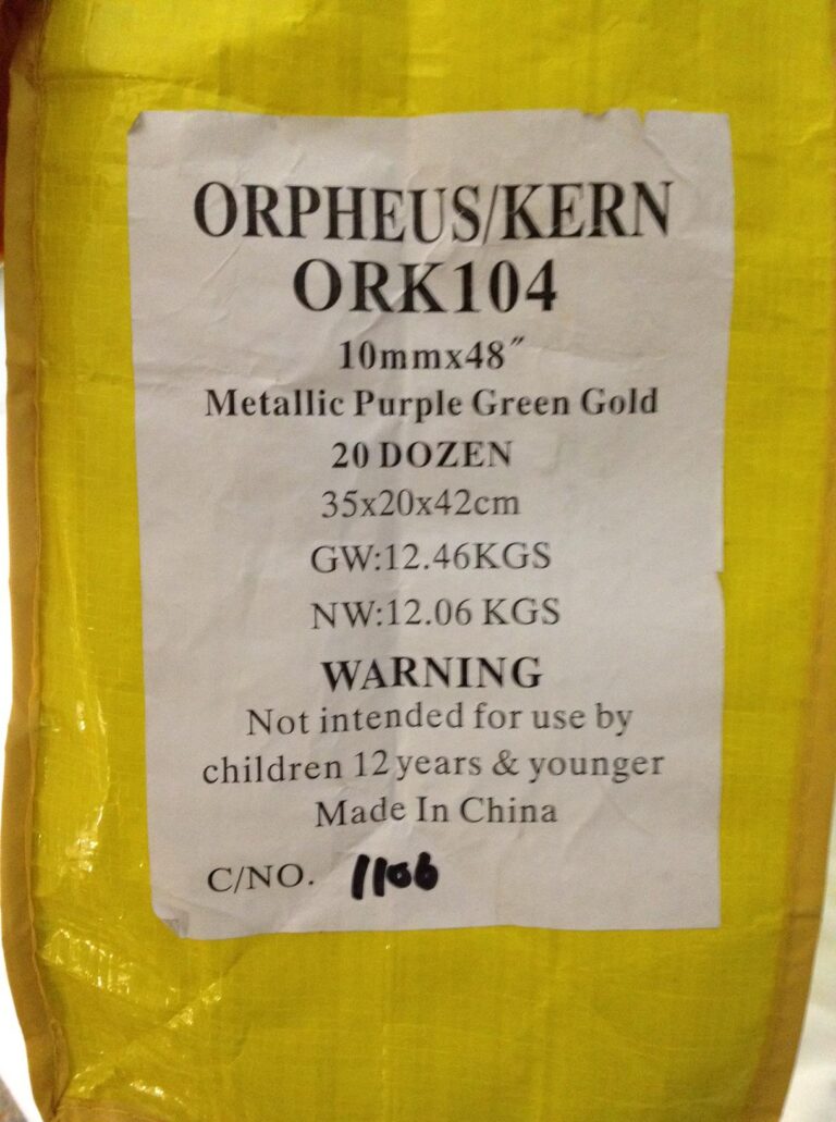 2012 Mardi Gras Bead Bag from New Orleans with WARNING: “Not intended for use by children 12 years & younger”