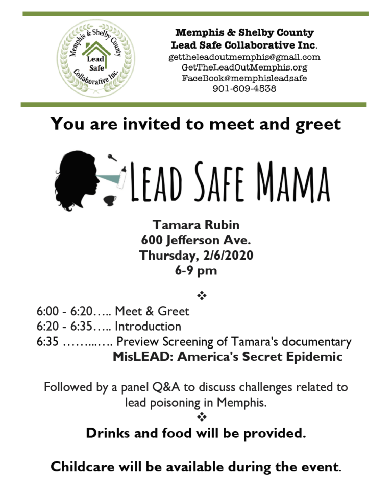 Free event with Lead Safe Mama in Memphis on Thursday, February 6, 2020