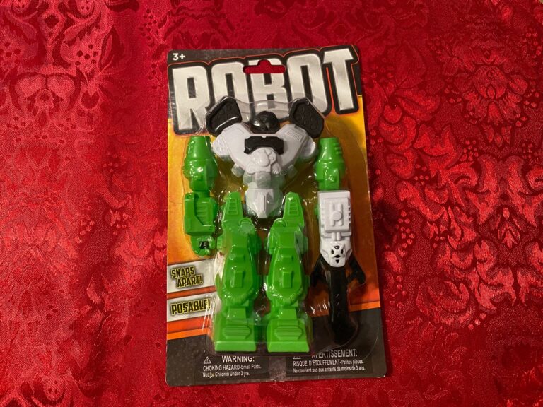 Dollar Store plastic robot toy (in green), made in China: non-detect for Lead, Cadmium, Mercury, Arsenic & Antimony.