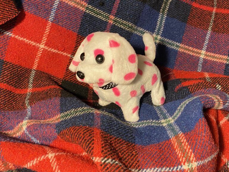 ABC Trading animatronic pink polka dot toy dog: 69 ppm Lead + 337 ppm Antimony.