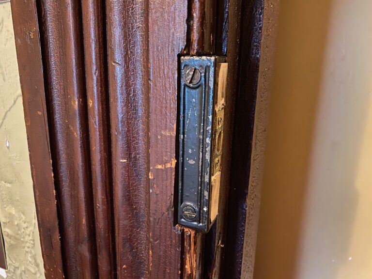 1905 Door Latch (black painted metal): 3,628 ppm Lead (likely painted with Lead paint.)