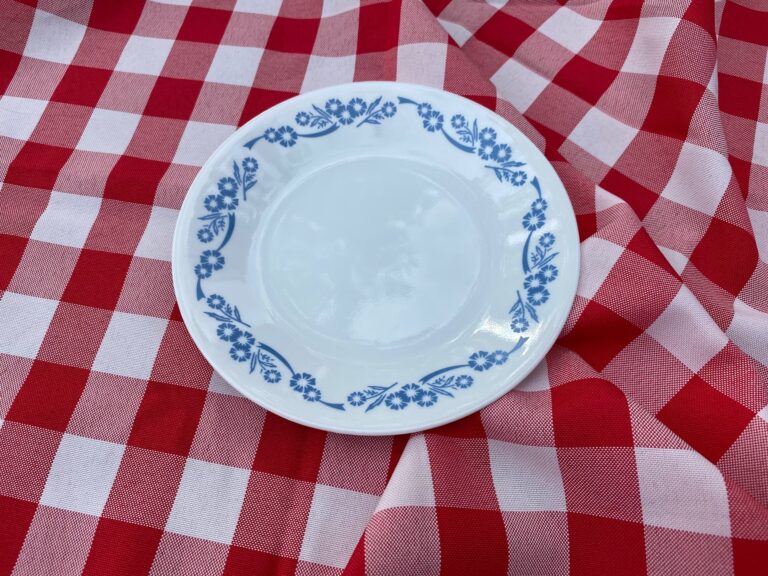 Small NEW blue Cornflower pattern Corelle plate: Lead-free, Cadmium-free, Arsenic-free, Antimony-free.