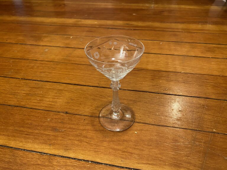 Vintage etched crystal wine goblet: 136,500 ppm Lead. That’s nearly 14% Lead. This is not safe for food use.