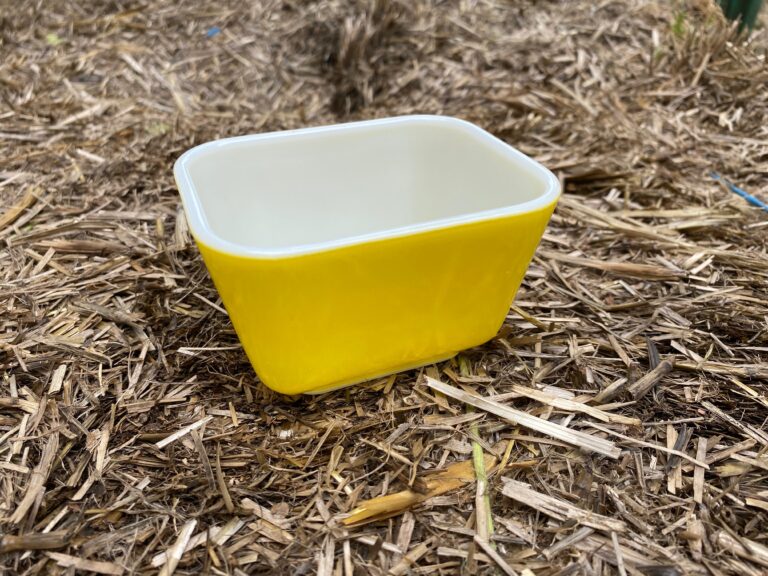 Vintage yellow Pyrex refrigerator dish: 102,200 ppm Lead (more than 10%!!!) + Cadmium and Arsenic!