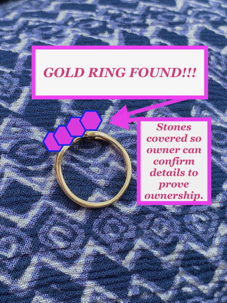 My kids found a wedding ring in Castle Rock, CO (8/20) & I hope you can help me find the owner! Please share this!