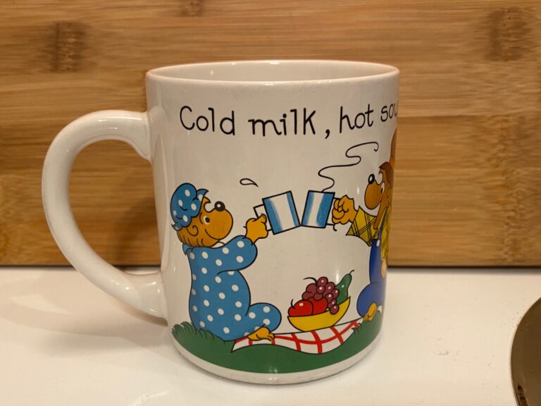 Berenstain Bears 1987 Princess House Mug: 22,000 ppm Lead. 90 ppm (& up) is unsafe for kids. Kids don’t use mugs, right?