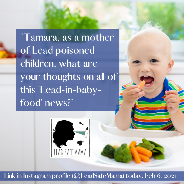 Hey Tamara, what are your thoughts on this Lead-in-baby-food issue?