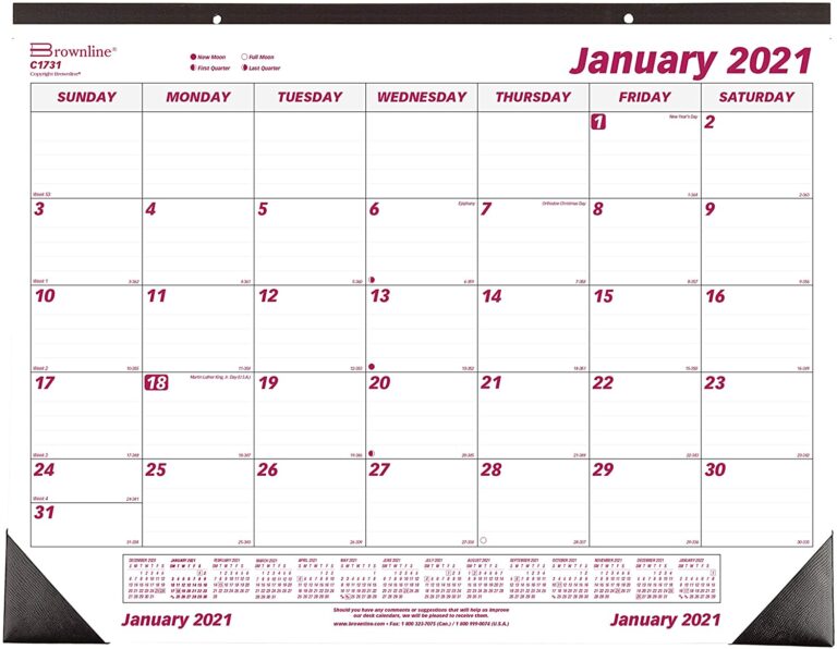 File this under: “stuff I bought for my family” – Large format desk calendar / wall calendar