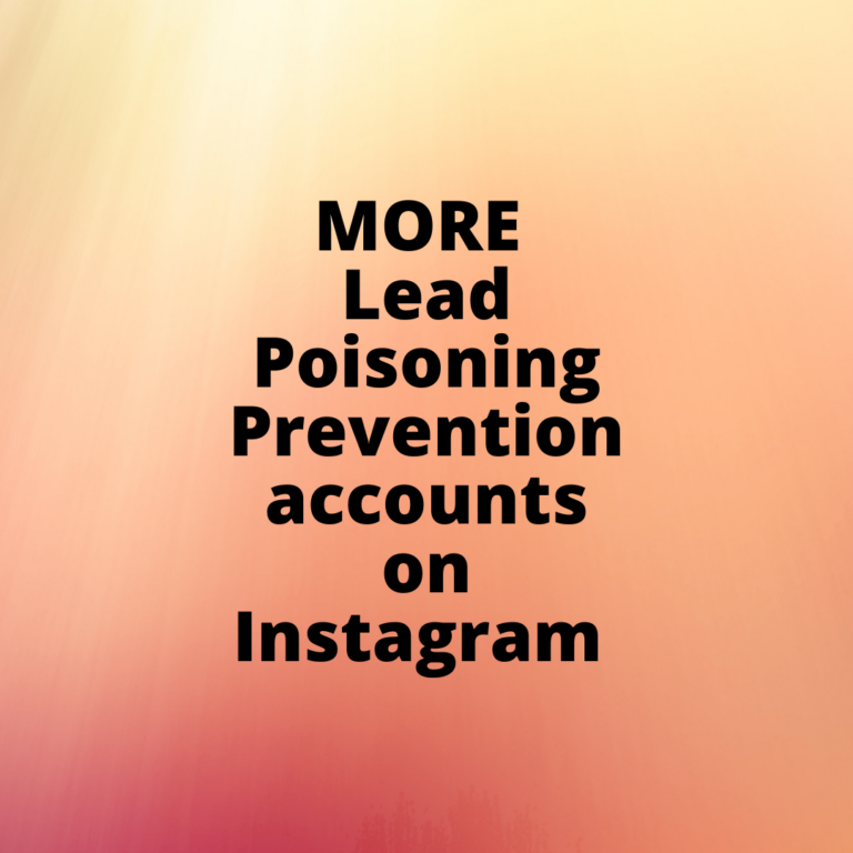 Show your support! Other Lead Poisoning Prevention organizations and business to follow on Instagram!