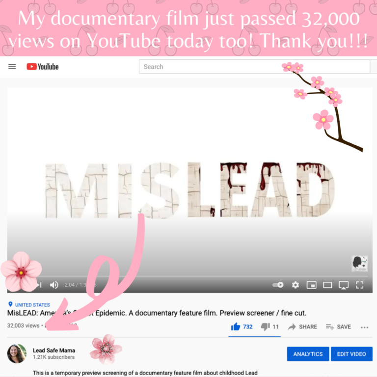 Celebrating more milestones! On 3/14 the film passed 32,000 views on YouTube & the website passed 8,900,000 all-time views!