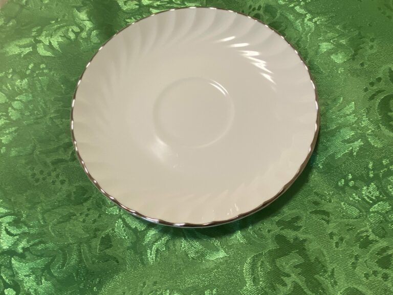 Gildahar Ltd Swirl Fine China with platinum edging: Lead-free! Arsenic-free! Cadmium-free! Mercury-free!