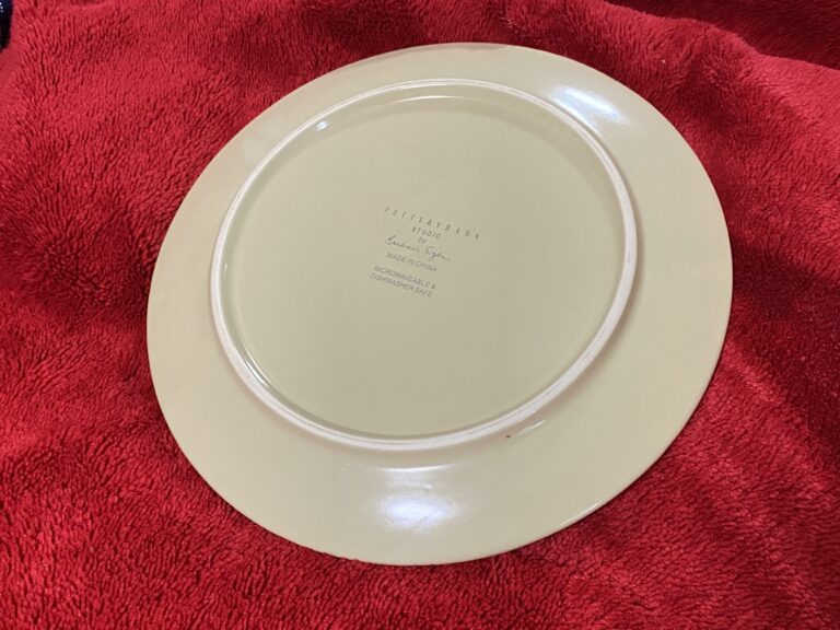 Pottery Barn Studio dish by Barbara Eigen: 230 ppm Lead on the food surface. 90 ppm (& up) is considered too much in items intended for use by kids.