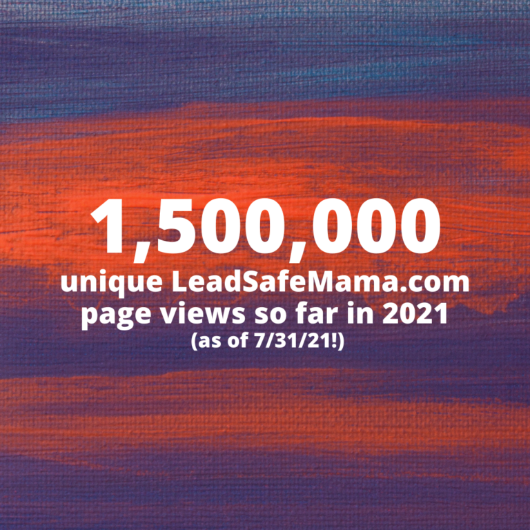 Click through to read the LeadSafeMama.com stats highlights for July 2021