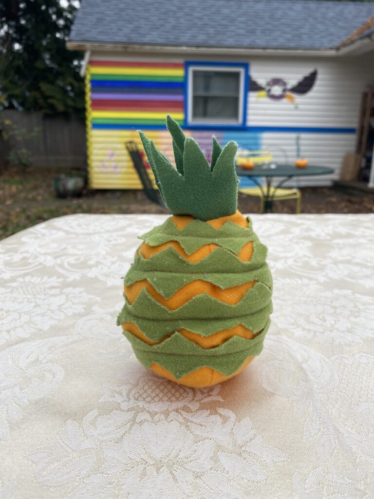 Stuffed pineapple “doll” – no tag:  156 ppm Antimony (likely in the polyfil).