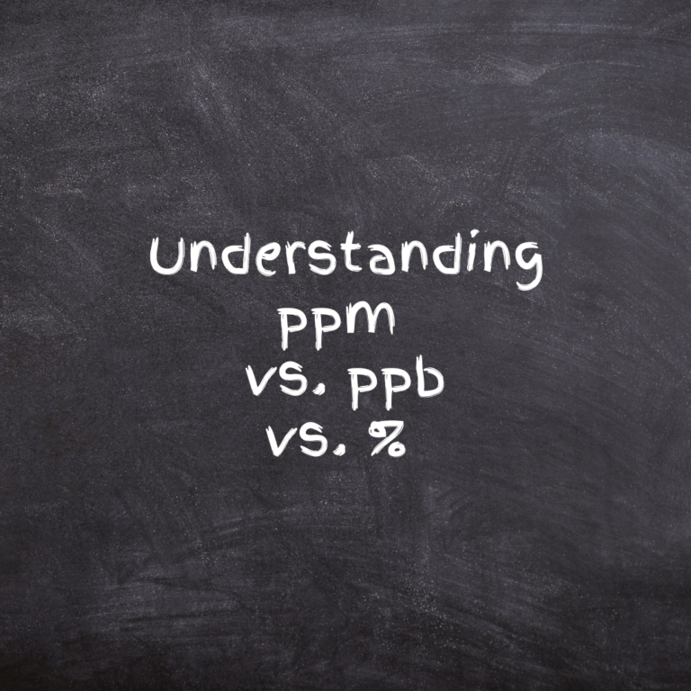 Understanding ppm vs. ppb vs. percent — what do the terms “parts per million,” and “parts per billion” mean?