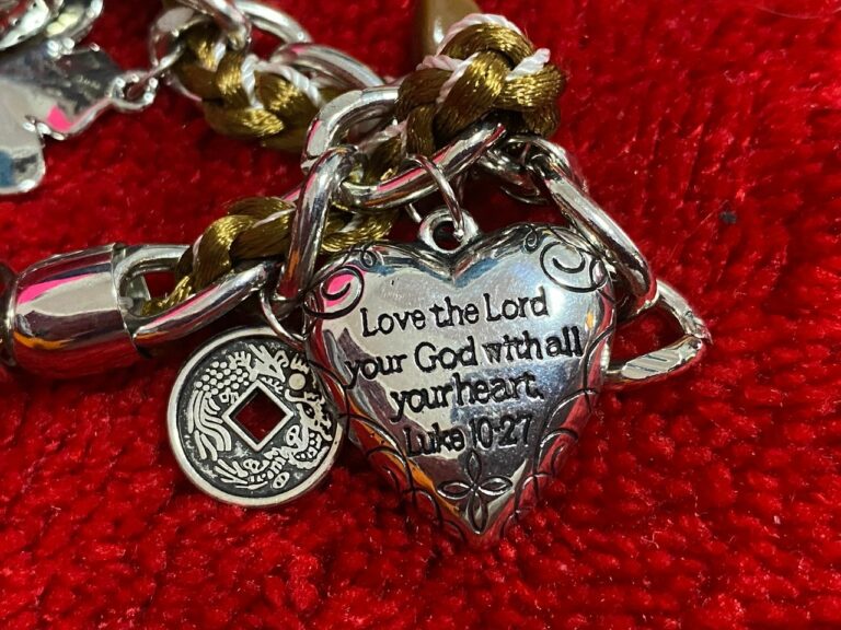 Paparazzi necklace charm – “Love the Lord your God with all your heart” – Positive for Lead, Cadmium, Nickel and Antimony.