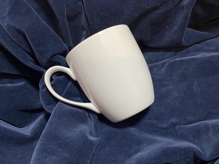 2021 Crate & Barrel 15 oz Essential Mug, Made in Indonesia: 4,365 ppm Lead in the black logo mark on the bottom of the mug.