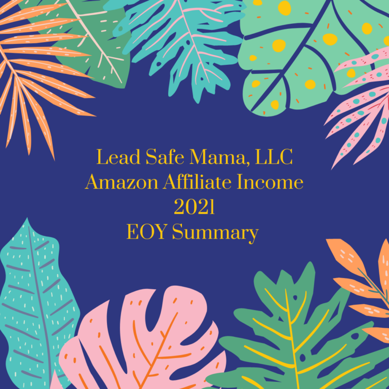 2021 EOY Summary: How much Amazon Affiliate Income did Lead Safe Mama, LLC earn in 2021?