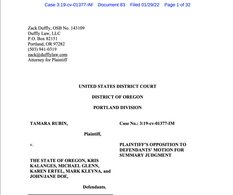 If you love my work (or if you love me) you are going to want to read this. The State filed a motion to dismiss my entire Federal Civil Rights case. This is my attorney’s brilliant response.