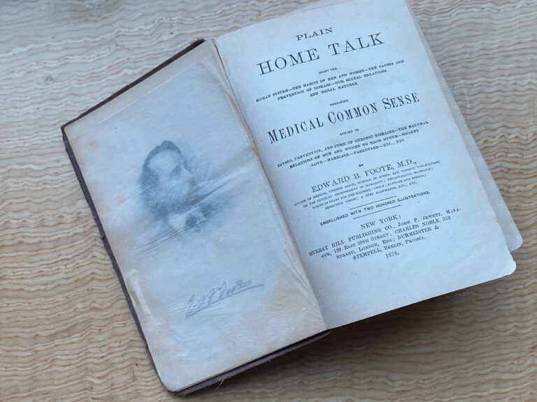 1876 Book: Home Talk, Medical Common Sense (… Society, Love, Marriage, Parentage, Etc., Etc.): 1,478 ppm Lead & 18 ppm Cadmium & 133 ppm Mercury (in the cover)