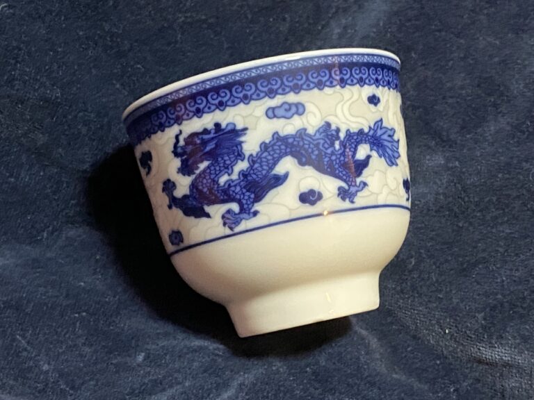 Asian teacup with dragon design (Chinese restaurant style, unmarked): 32 ppm Lead + 11 ppm Cadmium (safe by all standards.)