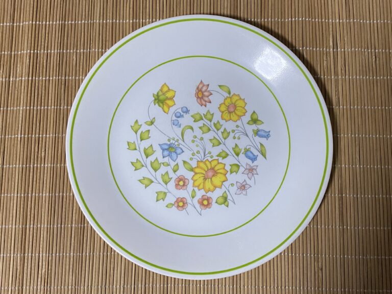 Vintage Corelle “Meadow” dish — positive for FOUR poisons (Lead, Cadmium, Mercury & Antimony) on the food surface, including 16,700 ppm Lead (90 ppm & up is unsafe for kids)