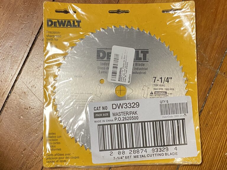 XRF test results for saw blade with painted markings; DeWALT brand with black paint (DW 3329).