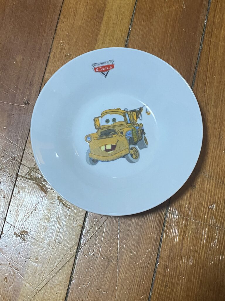 Disney Pixar The World of Cars “Mater” cereal bowl (obviously made for children!): 20,100 ppm Lead (90 ppm Lead & up is illegal in modern children’s items)