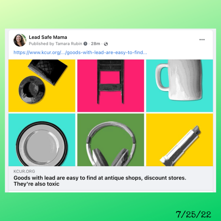 Lead Safe Mama, LLC was mentioned in an NPR story today! [July 25, 2022!]