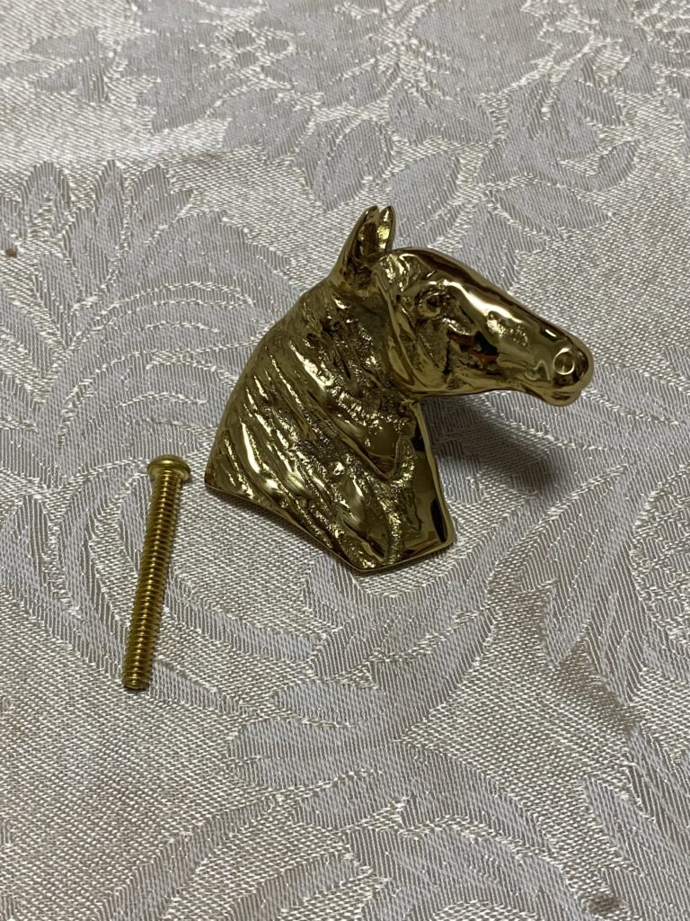 Horse & Hound Brass Horse Knob: 26,500 ppm Lead & 401 ppm Antimony. [Check out the readings on the screw!]